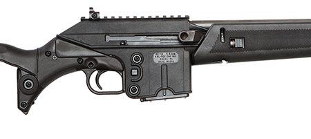 Kel-Tec SU16CBLK SU-16 Sport Utility Carbine 5.56x45mm NATO Caliber with 16" Barrel, 10+1 Capacity, Black Parkerized Metal Finish, Black Underfolding with Storage Compartment Stock Right Hand