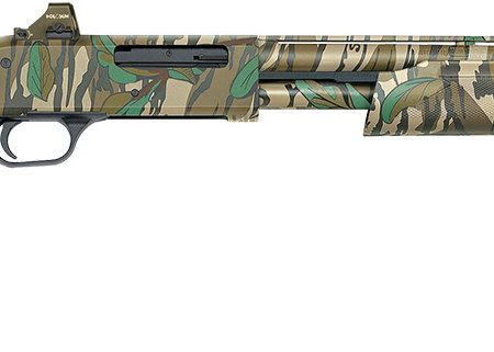 Mossberg 50133 500 Turkey Full Size 410 Gauge Pump 3" 5+1 20" Mossy Oak Greenleaf Vent Rib Barrel & Optics Cut Steel Receiver, Mossy Oak Greenleaf Synthetic Stock, Holosun 407K Red Dot