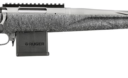 Ruger 46909 American II  Full Size 223 Rem 10+1 20" Gun Metal Gray Cerakote Spiral Fluted Threaded Barrel & Alloy Steel Receiver w/Picatinny Rail, Gray Splatter Adj LOP Synthetic Stock