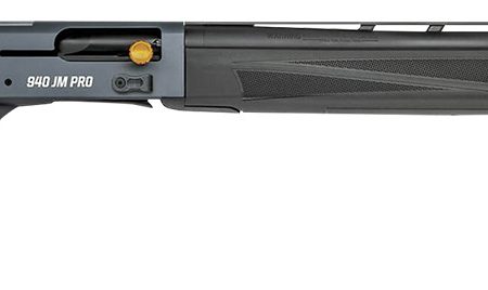 Mossberg 85144 940 JM Pro Full Size 12 Gauge Semi-Auto 3" 4+1 24" Matte Blued Vent Rib Barrel, Tungsten Gray Drilled & Tapped Stainless Steel Receiver, Adjustable Black Synthetic Stock, Right Hand