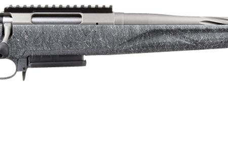 Ruger 46904 American II  Full Size 243 Win 3+1 20" Gun Metal Gray Cerakote Spiral Fluted Threaded Barrel & Alloy Steel Receiver w/Picatinny Rail, Gray Splatter Adj LOP Synthetic Stock