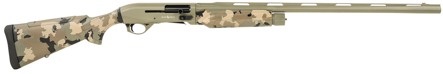 Silver Eagle Arms A21228OS3 Alpha 2 12 Gauge 3" 4+1 28" Green Cerakote Chrome Lined Vent Rib Barrel & Steel Receiver, Old School Camo Synthetic Fixed Stock