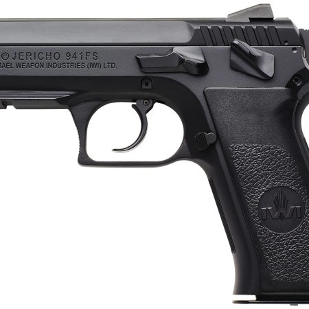 IWI US J941FS9ORP Jericho 941 Mid-Size Frame 9mm Luger 16+1 3.80" Black Chrome Lined Steel Barrel, Black Serrated Steel Slide & Frame w/Beavertail & Picatinny Rail, Black Textured Grips