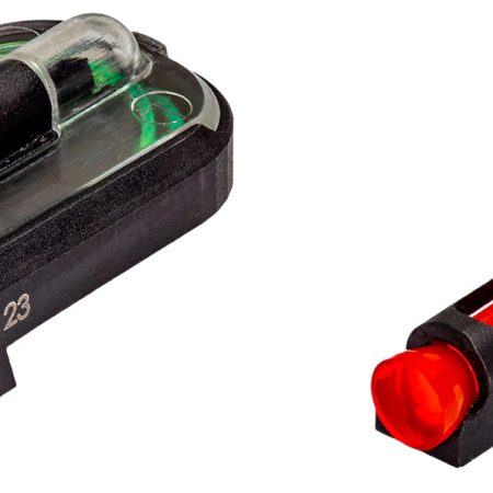 HiViz GLMFD21 FastDot  H3 Sight Set for Glock MOS Red Fiber Optic Front Sight-Green Tritium Rear Sight