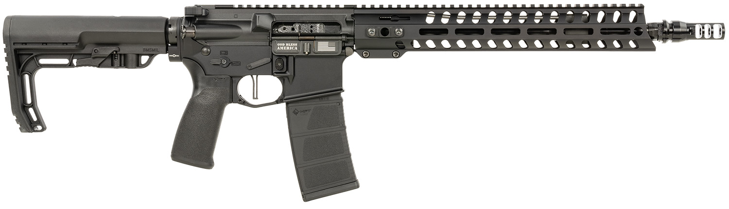 Patriot Ordnance Factory 02045 Minuteman 5.56x45mm NATO 30+1 13.75" Black Steel Threaded Barrel, Black Anodized Aluminum Receiver, 13" Renegade Rail Handguard