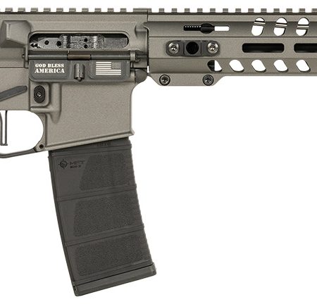 Patriot Ordnance Factory 02046 Minuteman  5.56x45mm 30+1 13.75" Black Steel Threaded Barrel, Tungsten Cerakote Receiver, 13" Renegade Rail Handguard