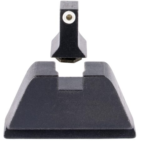 Trijicon GL201C601136 Suppressor/Optic Height Sights  Green/Tritium White Outline Front Sight-Black/Blank Rear Sight Glock 17/17L/19/22 Standard Frame