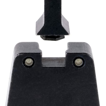 Trijicon GL243C601142 Suppressor/Optic Height Sights  Green/Tritium Orange Outline Front Sight-Green/Tritium Black Outline Rear Sight Glock 42/43/43X Slim Frame