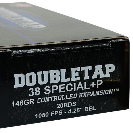 DoubleTap Ammunition 38SP148CE 38Special 148gr Controlled Expansion JHP 20 Per Box/50 Case