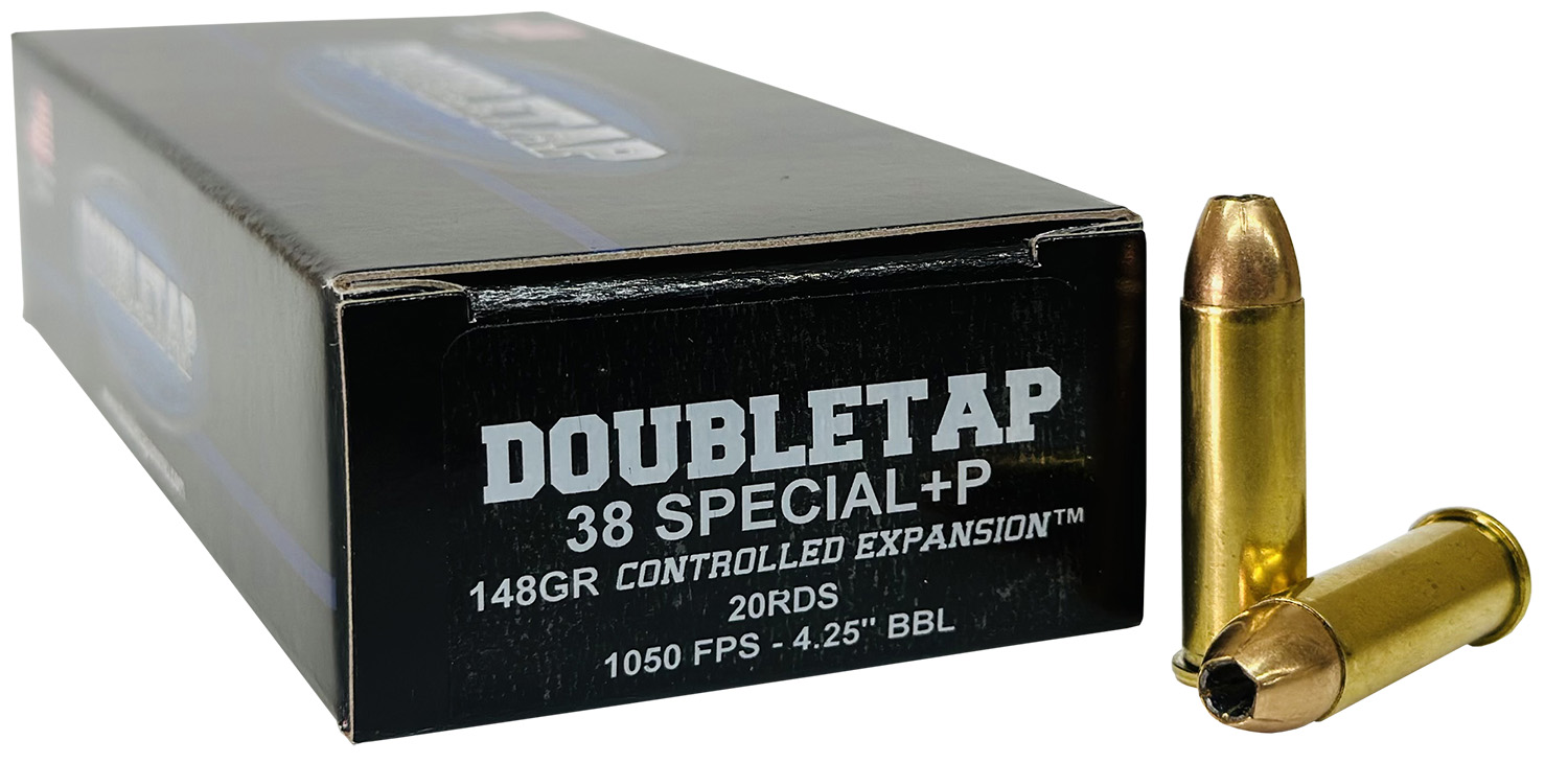 DoubleTap Ammunition 38SP148CE 38Special 148gr Controlled Expansion JHP 20 Per Box/50 Case