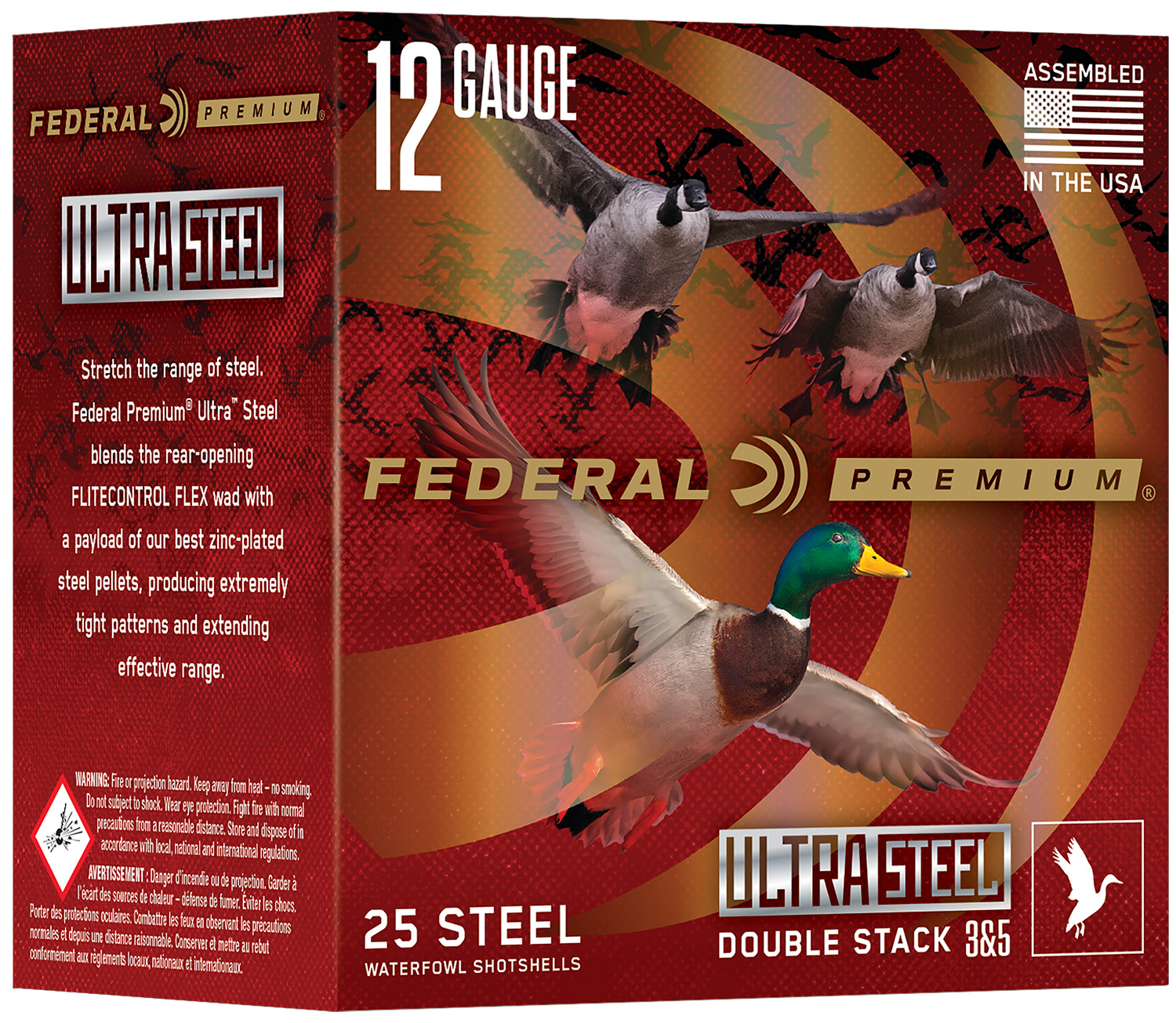 Federal PWUX1422 Premium 12Gauge 3" 1 1/4 oz 2 Shot 25 Per Box/10 Cs
