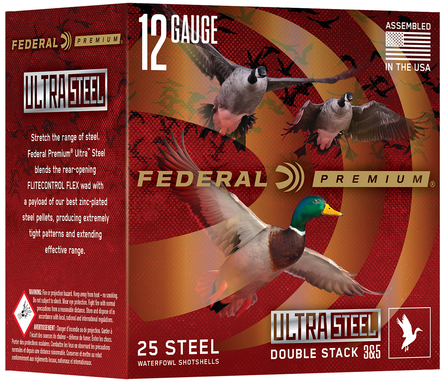 Federal PWUX14235 Premium 12Gauge 3" 1 1/4 oz 3/5 Shot 25 Per Box/10 Cs