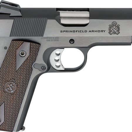 Springfield Armory PX9417 1911 Garrison 9mm Luger 9+1 4.25" Stainless Match Grade Barrel, Blued Serrated Carbon Steel Slide & Frame w/Beavertail, Thinline Wood Grip