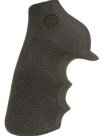 Hogue 80020 Tamer Grip Black Rubber with Finger Grooves for Ruger GP100, Super Redhawk