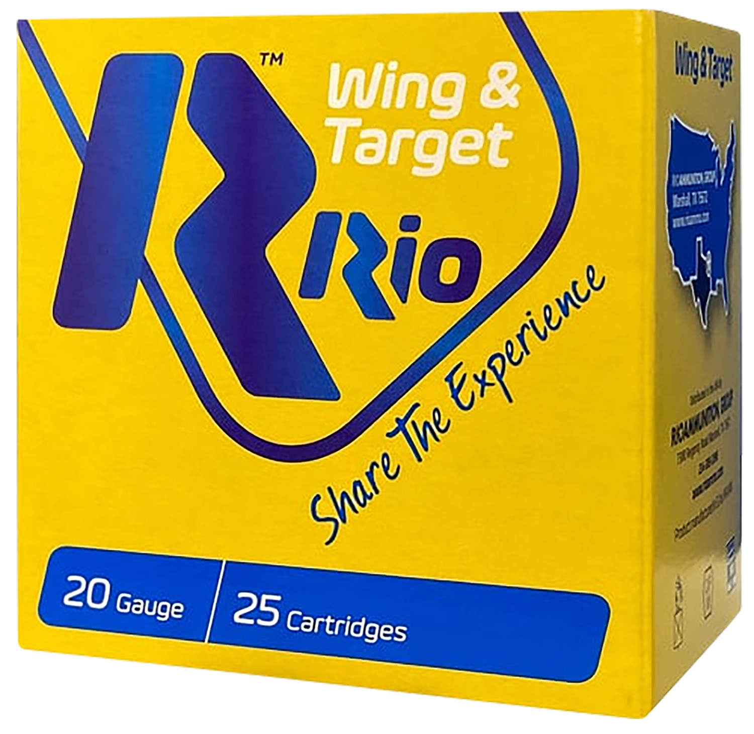 Rio Ammunition WT208 Wing & Target 20Gauge 2.75" 7/8oz 8Shot 25 Per Box/10 Case