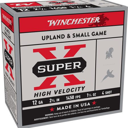 Winchester Ammo X12HV4 Super X High Velocity 12Gauge 2.75" 1 1/4oz 4Shot 25 Per Box/10 Case