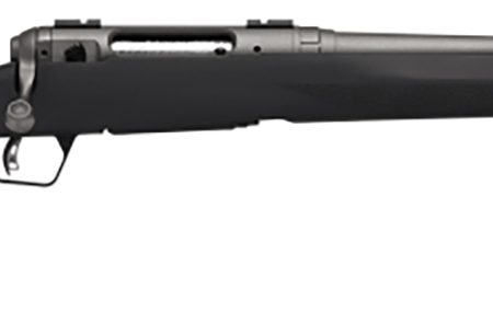 Savage Arms 58280 110 Trail Hunter Lite Full Size 450 Bushmaster 3+1 20" Fluted/Threaded Barrel, Drilled & Tapped Steel Receiver, Black Fixed Synthetic Stock