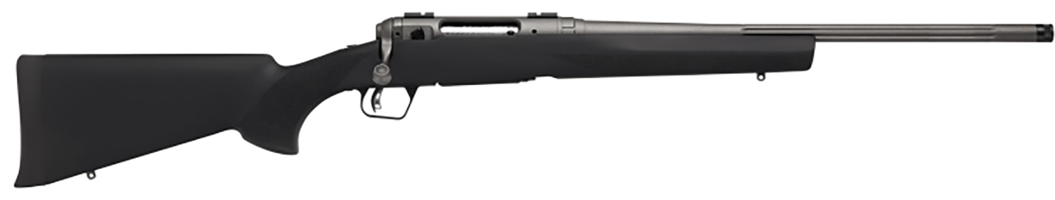 Savage Arms 58280 110 Trail Hunter Lite Full Size 450 Bushmaster 3+1 20" Fluted/Threaded Barrel, Drilled & Tapped Steel Receiver, Black Fixed Synthetic Stock