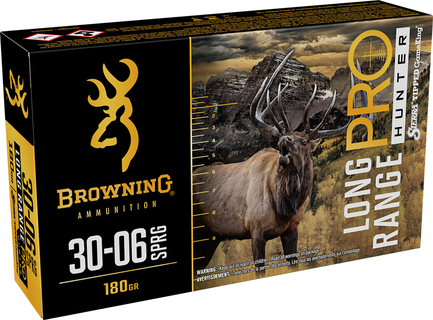 Browning Ammo B192530062 Long Range Pro 30-06Springfield 180gr 20 Per Box/10 Case