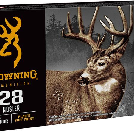Browning Ammo B192600281  Silver 28Nosler 175gr Plated Soft Point 20 Per Box/10 Case