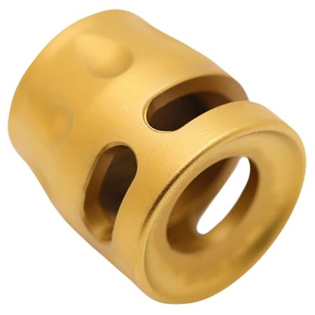 True Precision Inc TPSMICROG Micro Compensator S-Type Gold 416R Stainless Steel 1/2"x28 Threads 9mm/380 ACP