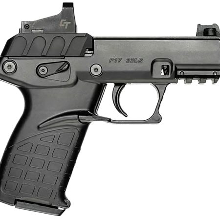 Kel-Tec P17BBLKRD P17 w/Optic Bundle Compact Frame 22 LR 16+1 3.80" Black Steel Barrel, Black Serrated Slide, Black Polymer Frame w/Picatinny Rail, Textured Grip, Crimson Trace Red Dot, Ambidextrous