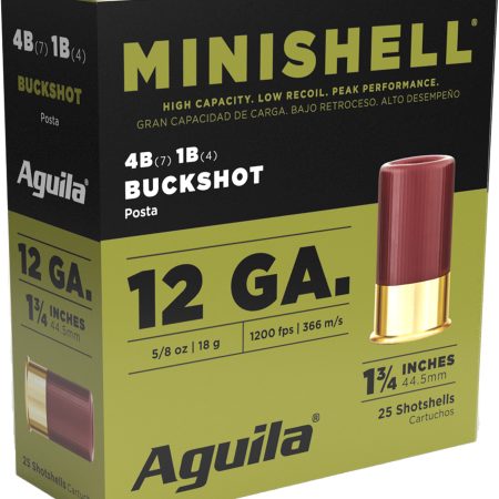 Aguila 1CHB1385 Minishell Buckshot 12Gauge 1.75" 5/8oz 4B(7P)/1B(4P) Shot 25 Per Box/10 Case