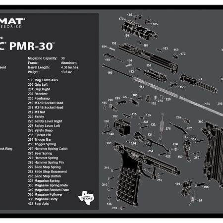 TekMat TEKR17KELPMR3 Kel-Tec PMR-30 Cleaning Mat Gray Rubber 11"x17" Kel-Tec PMR-30 Parts Diagram
