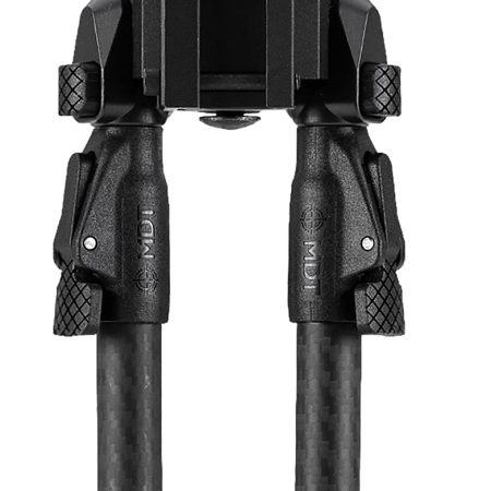 Mdt Sporting Goods Inc 105560BLK GRND-POD Black Aluminum, 4.5"-9.0", Spiked Feet, Fits Picatinny Rail
