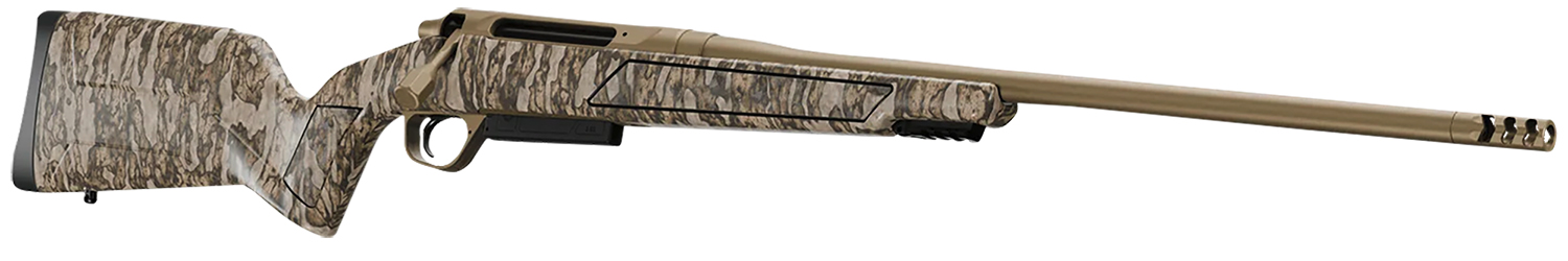 Christensen Arms 8011502000 Evoke Full Size 7mm PRC 4+1 22" Flat Dark Earth Cerakote #4 Contour Threaded Barrel, Mossy Oak Bottomland Fixed Hybrid Hunter w/Picatinny Rail Synthetic Stock