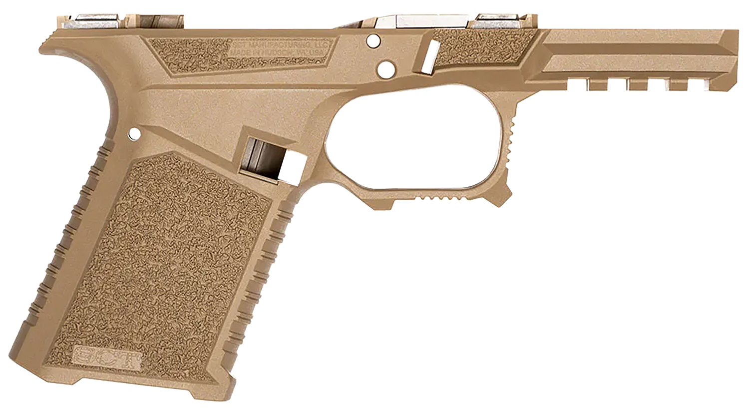 Sct Manufacturing 0225000100IA Compact Compatible w/ Gen3 19/23/32 Flat Dark Earth Polymer Frame Aggressive Texture Grip Includes Locking Block