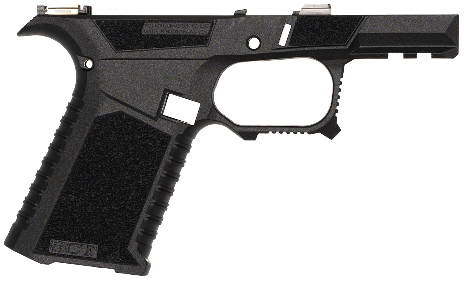 Sct Manufacturing 225020100 Sub Compact Compatible w/ Glock 43X/48 Black Stainless Steel Frame/ Aggressive Texture Grip Includes Locking Block