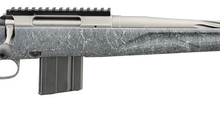 Ruger 46906 American II  Full Size 350 Legend 5+1 20" Cobalt Cerakote Spiral Fluted Threaded Barrel & Alloy Steel Receiver w/Picatinny Rail, Gray Splatter Adj LOP Synthetic Stock