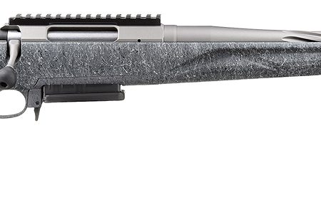 Ruger 46912 American II  Full Size 6mm Creedmoor 3+1 20" Cobalt Cerakote Spiral Fluted Threaded Barrel & Alloy Steel Receiver w/Picatinny Rail, Gray Splatter Adj LOP Synthetic Stock