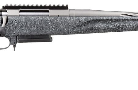 Ruger 46913 American II  Full Size 30-06 Springfield 4+1 20" Cobalt Cerakote Spiral Fluted Threaded Barrel & Alloy Steel Receiver w/Picatinny Rail, Gray Splatter Adj LOP Synthetic Stock