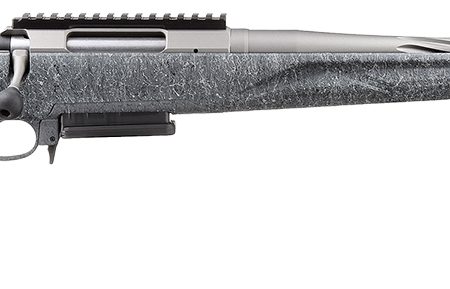 Ruger 46917 American II  Full Size 7mm PRC 3+1 20" Cobalt Cerakote Spiral Fluted Threaded Barrel & Alloy Steel Receiver w/Picatinny Rail, Gray Splatter Adj LOP Synthetic Stock