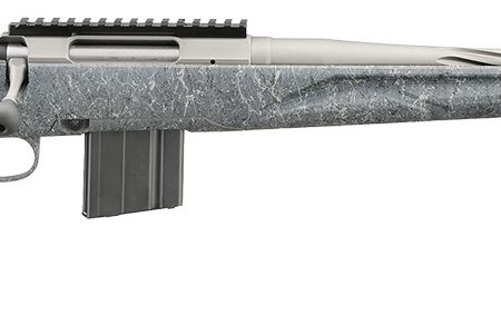 Ruger 46918 American II  Full Size 22 ARC 10+1 20" Cobalt Cerakote Spiral Fluted Threaded Barrel & Alloy Steel Receiver w/Picatinny Rail, Gray Splatter Adj LOP Synthetic Stock