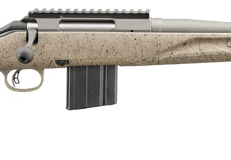 Ruger 46925 American II Ranch Full Size 22 ARC 10+1 16.10" Cobalt Cerakote Spiral Fluted Threaded Barrel & Alloy Steel Receiver w/Picatinny Rail, Flat Dark Earth Splatter Adj LOP Synthetic Stock