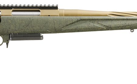 Ruger 46931 American II Predator Full Size 308 Win 3+1 22" Burnt Bronze Cerakote Spiral Fluted Threaded Barrel & Alloy Steel Receiver w/Picatinny Rail, Green Splatter Adj LOP Synthetic Stock
