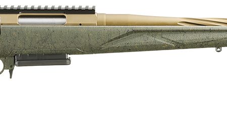 Ruger 46933 American II Predator Full Size 243 Win 3+1 22" Burnt Bronze Cerakote Spiral Fluted Threaded Barrel & Alloy Steel Receiver w/Picatinny Rail, Green Splatter Adj LOP Synthetic Stock