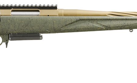 Ruger 46934 American II Predator Full Size 6mm Creedmoor 3+1 22" Burnt Bronze Cerakote Spiral Fluted Threaded Barrel & Alloy Steel Receiver w/Picatinny Rail, Green Splatter Adj LOP Synthetic Stock