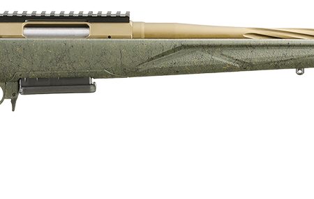 Ruger 46944 American II Predator Full Size 270 Win 4+1 22" Burnt Bronze Cerakote Spiral Fluted Threaded Barrel & Alloy Steel Receiver w/Picatinny Rail, Green Splatter Adj LOP Synthetic Stock
