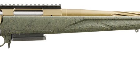 Ruger 46946 American II Predator Full Size 6.5 PRC 3+1 22" Burnt Bronze Cerakote Spiral Fluted Threaded Barrel & Alloy Steel Receiver w/Picatinny Rail, Green Splatter Adj LOP Synthetic Stock