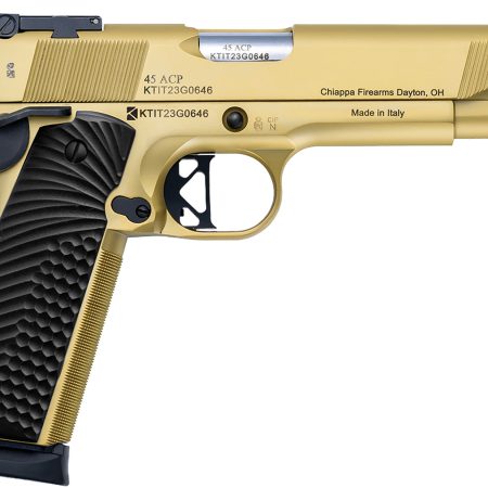 Charles Daly 440182 1911 Empire Grade Full Size Frame 45 ACP 8+1 5" Stainless Steel Barrel, Nebula PVD Serrated Steel Slide, Steel w/Beavertail Frame, Black G10 Grip