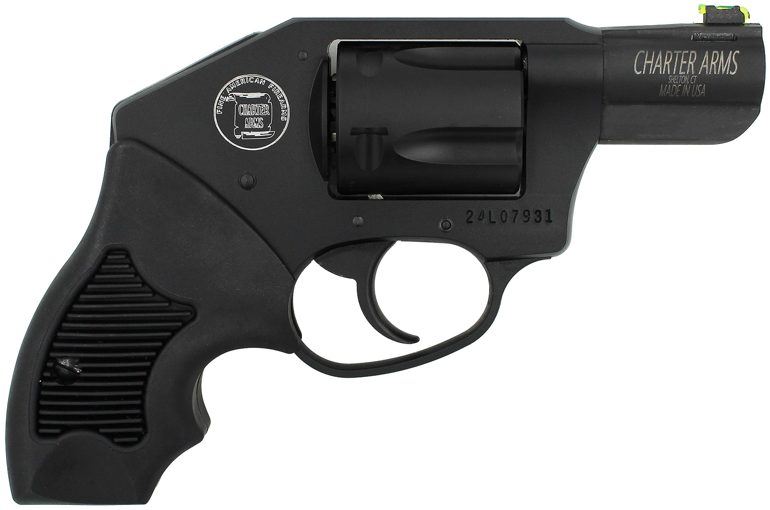Charter Arms 53711 Undercover Lite Off Duty 38 Special 5rd 2" Black Barrel, Cylinder & Aluminum Frame, Black Rubber Grip, Concealed Hammer