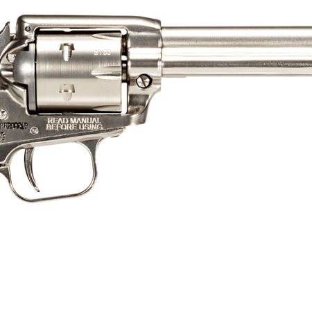 Heritage Mfg RR22NI6 Rough Rider  22 LR 6rd 6.50" Nickel Steel Barrel, Nickel Aluminum Frame, Matte Nickel Cylinder, Black Polystar Grip, Hammer/Thumb Safety, Exposed Hammer