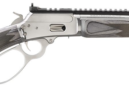 Marlin 70432 1894 SBL 44 Special/44 Rem Mag 8+1/9+1 16.10" Polished Stainless Threaded Barrel, Polished Stainless Picatinny Rail Receiver, Gray Fixed Laminate Stock