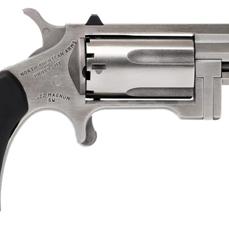 North American Arms SNTC Sentinel Conversion 22 WMR/22 LR 5 Shot 1.42" Matte Stainless Steel Barrel, Stainless Cylinder, Matte Stainless Steel Frame ,Slip-on Rubber Pebble Grip, Exposed Hammer