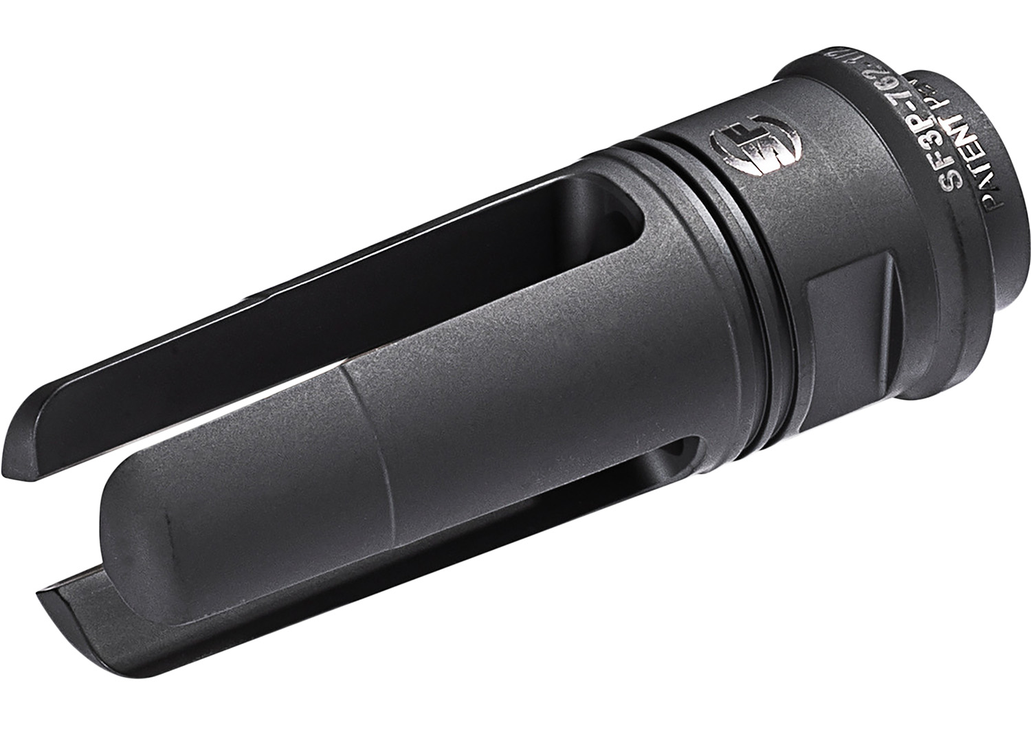 SureFire SF3P7625824 SOCOM 3-Prong Flash Hider Black DLC Stainless Steel with 5/8"-24 tpi Threads & 2.60" OAL for 7.62mm AR-10