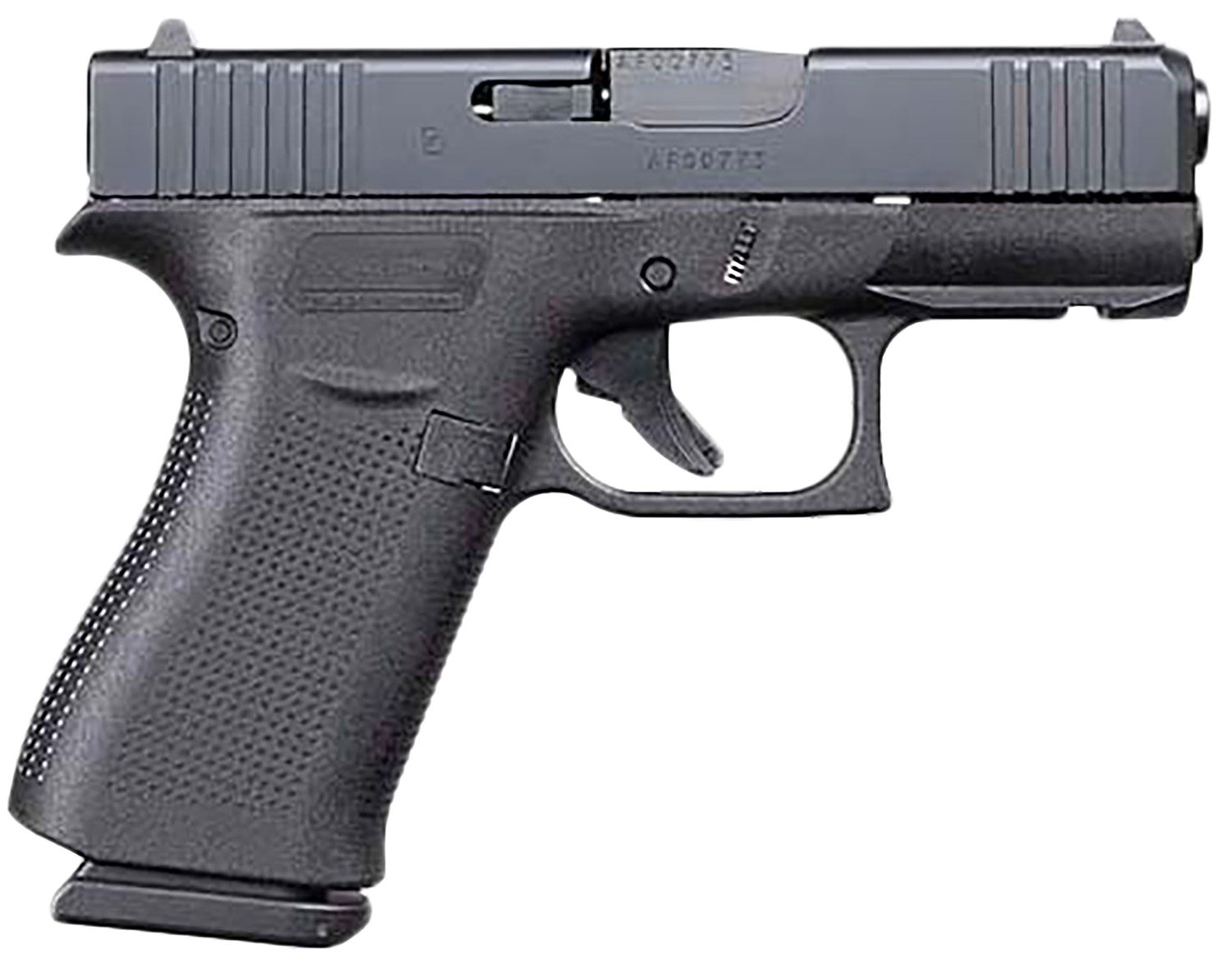 Glock UX4350201FR G43X Sub-Compact Frame 9mm Luger 10+1 3.41" Black GMB Barrel, Black nDLC Front Rail/Serrated Steel Slide, Black Polymer Frame w/Beavertail, Black Textured Grip, Ambidextrous